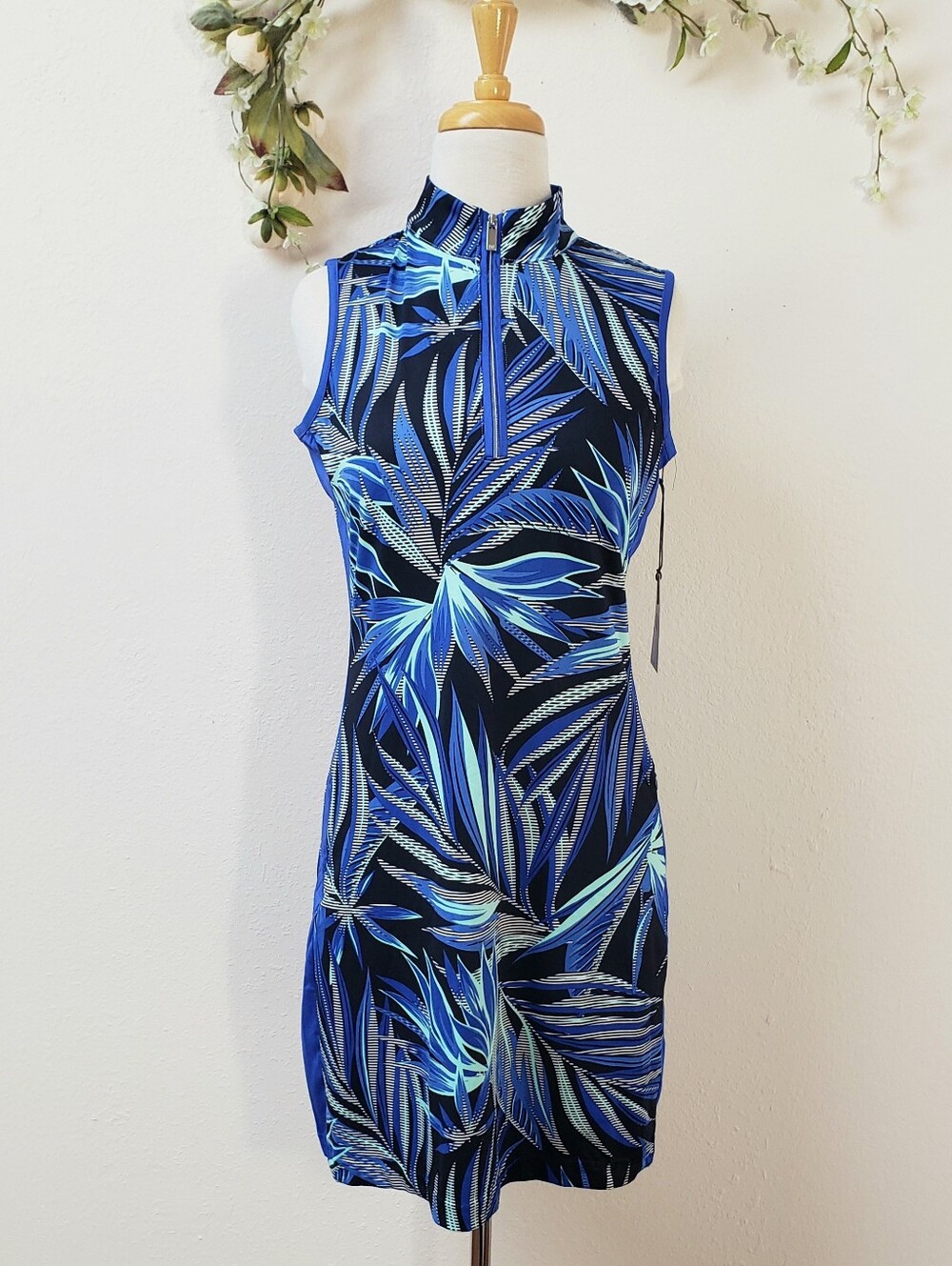 Tail UPF 50 Tropical Zip-Neck Swim Coverup